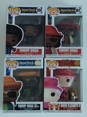 Funko Pop Snoop Dogg Bundle & Queen Elizabeth